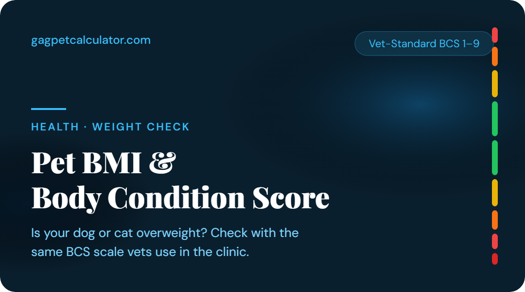 Pet BMI Calculator — Body Condition Score for Dogs & Cat